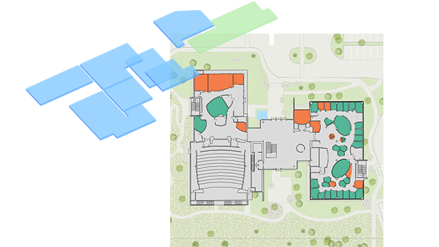 Mappa di pianificazione e gestione degli spazi interni che mostra gli spazi e le classificazioni degli uffici all'interno di un piano di un edificio.