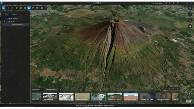 Visualizzazione in 3D del Monte Fuji
