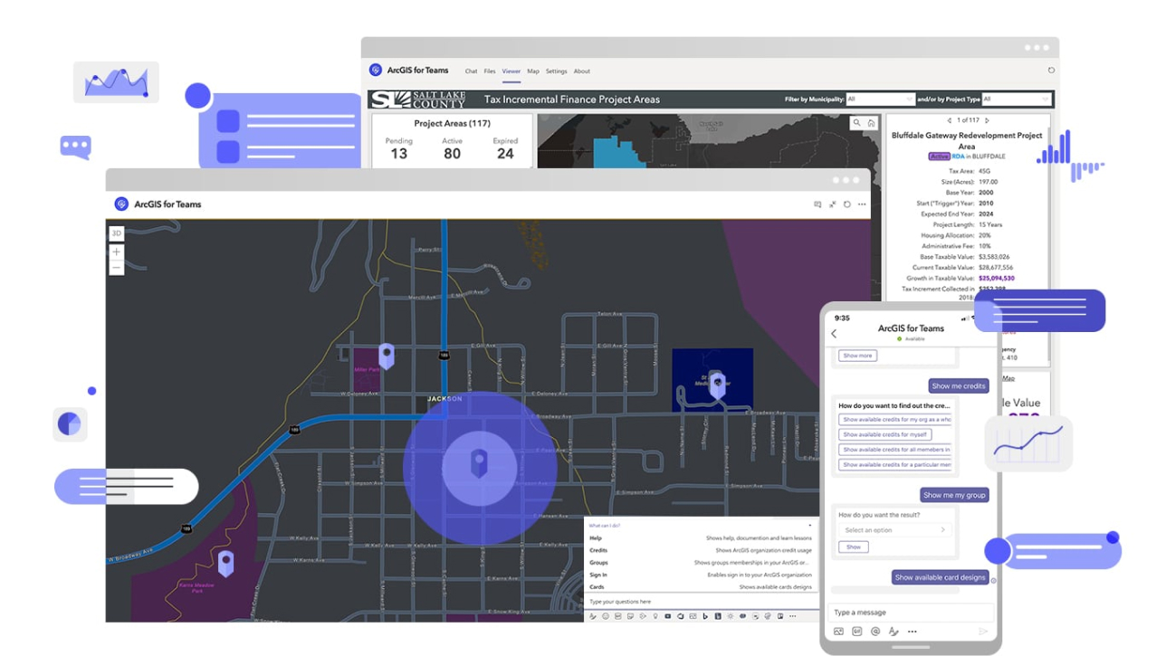 Prova l'interfaccia utente di ArcGIS for Teams su PC e su dispositivo mobile