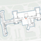 An indoor map of a building layout
