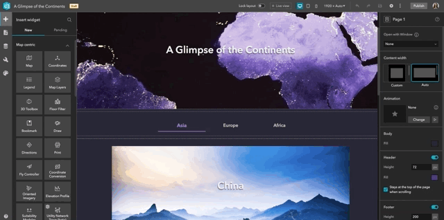 Immagine che mostra una mappa del continenti viola con testo che accenna ai continenti 