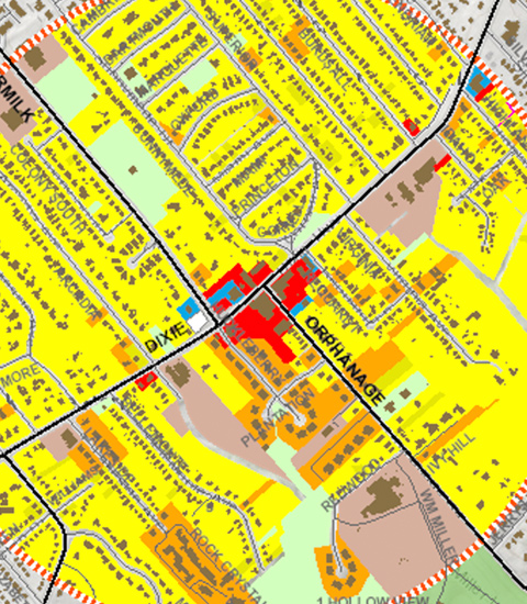 Mappa del traffico che evidenzia le aree di difficoltà del traffico