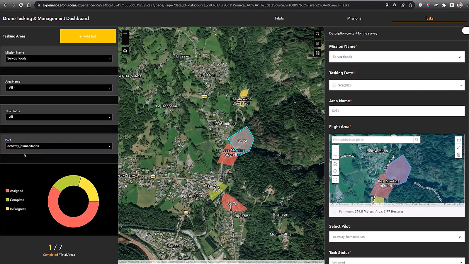 Miglioramento del coordinamento della risposta con GIS e UAV